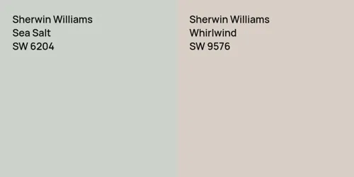 SW 6204 Sea Salt vs SW 9576 Whirlwind