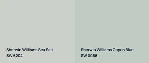 SW 6204 Sea Salt vs SW 0068 Copen Blue