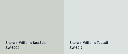 SW 6204 Sea Salt vs SW 6217 Topsail