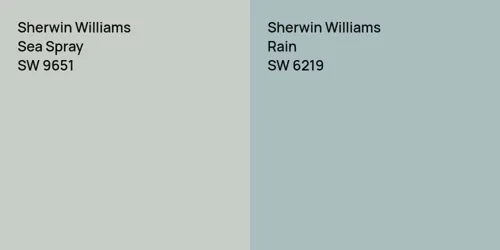 SW 9651 Sea Spray vs SW 6219 Rain