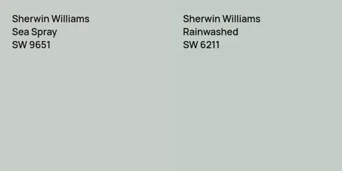 SW 9651 Sea Spray vs SW 6211 Rainwashed