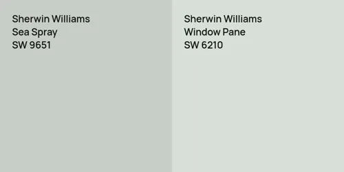 SW 9651 Sea Spray vs SW 6210 Window Pane