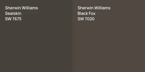 SW 7675 Sealskin vs SW 7020 Black Fox