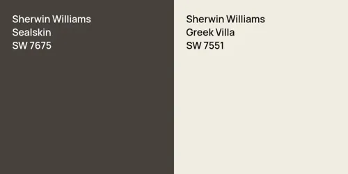 SW 7675 Sealskin vs SW 7551 Greek Villa