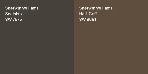 SW 7675 Sealskin vs SW 9091 Half-Caff