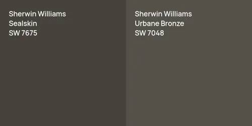 SW 7675 Sealskin vs SW 7048 Urbane Bronze