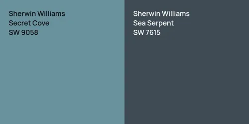 SW 9058 Secret Cove vs SW 7615 Sea Serpent