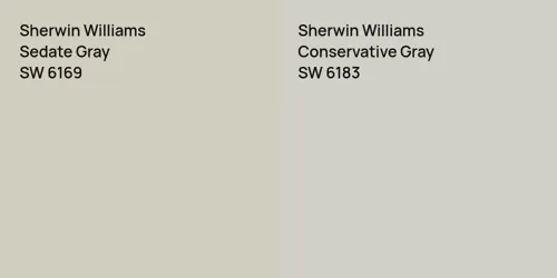 SW 6169 Sedate Gray vs SW 6183 Conservative Gray