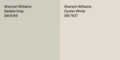 SW 6169 Sedate Gray vs SW 7637 Oyster White