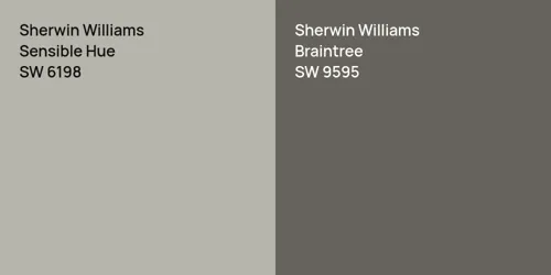 SW 6198 Sensible Hue vs SW 9595 Braintree