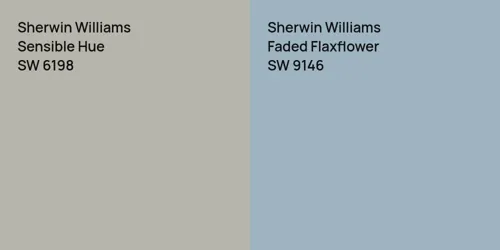 SW 6198 Sensible Hue vs SW 9146 Faded Flaxflower