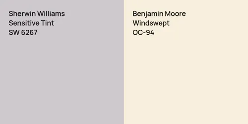 SW 6267 Sensitive Tint vs OC-94 Windswept