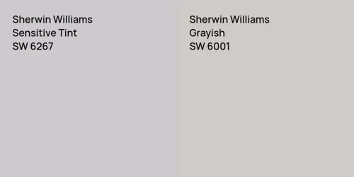 SW 6267 Sensitive Tint vs SW 6001 Grayish