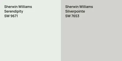 SW 9671 Serendipity vs SW 7653 Silverpointe