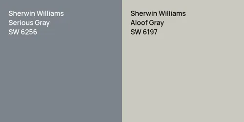 SW 6256 Serious Gray vs SW 6197 Aloof Gray