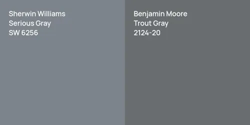 SW 6256 Serious Gray vs 2124-20 Trout Gray