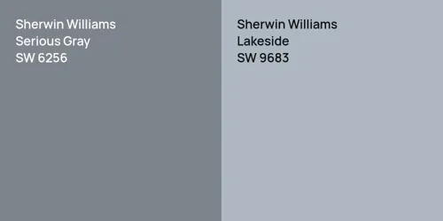 SW 6256 Serious Gray vs SW 9683 Lakeside