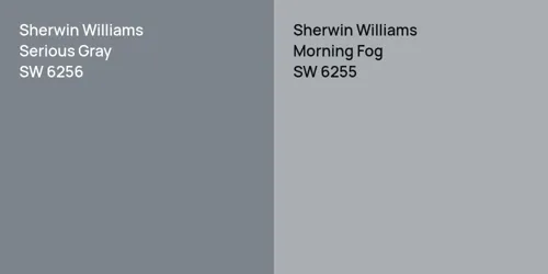 SW 6256 Serious Gray vs SW 6255 Morning Fog