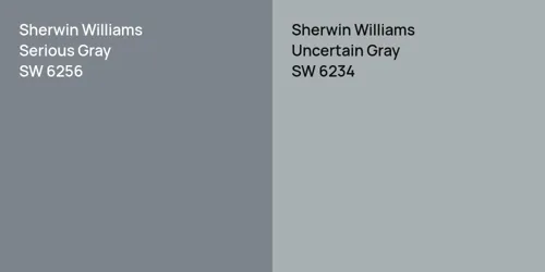 SW 6256 Serious Gray vs SW 6234 Uncertain Gray