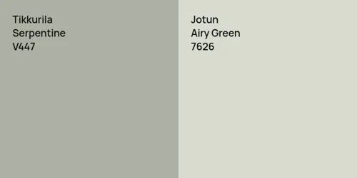 V447 Serpentine vs 7626 Airy Green