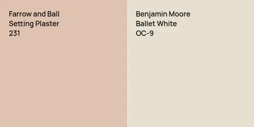 231 Setting Plaster vs OC-9 Ballet White