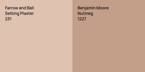 231 Setting Plaster vs 1227 Nutmeg