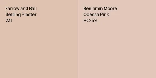 231 Setting Plaster vs HC-59 Odessa Pink