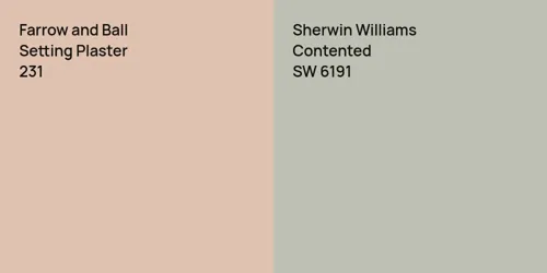 231 Setting Plaster vs SW 6191 Contented