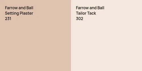 231 Setting Plaster vs 302 Tailor Tack