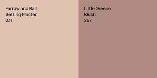 231 Setting Plaster vs 267 Blush