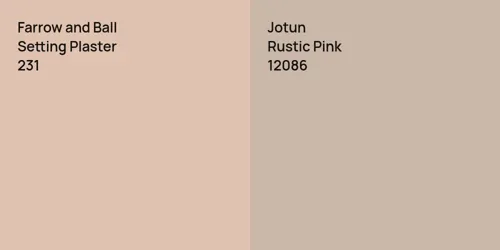 231 Setting Plaster vs 12086 Rustic Pink