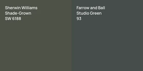 SW 6188 Shade-Grown vs 93 Studio Green