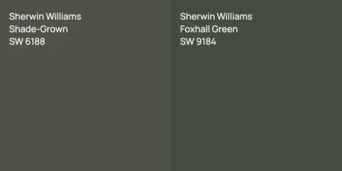 SW 6188 Shade-Grown vs SW 9184 Foxhall Green