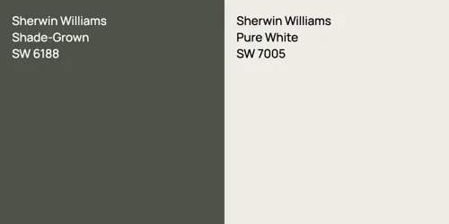 SW 6188 Shade-Grown vs SW 7005 Pure White