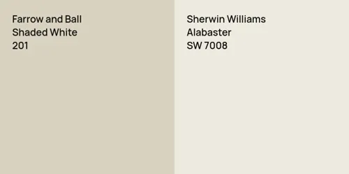 201 Shaded White vs SW 7008 Alabaster