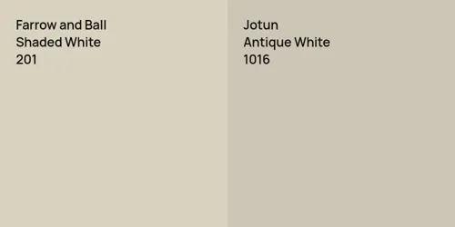 201 Shaded White vs 1016 Antique White