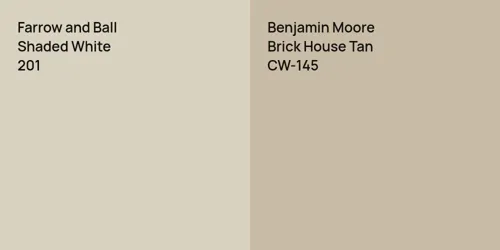 201 Shaded White vs CW-145 Brick House Tan