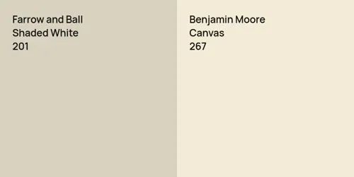 201 Shaded White vs 267 Canvas