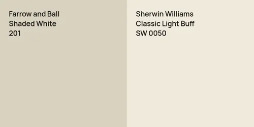 201 Shaded White vs SW 0050 Classic Light Buff