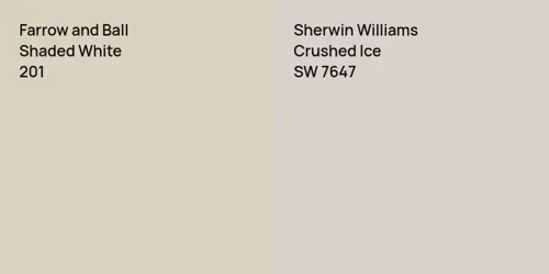 201 Shaded White vs SW 7647 Crushed Ice