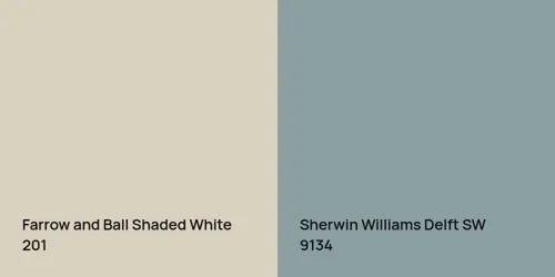 201 Shaded White vs SW 9134 Delft