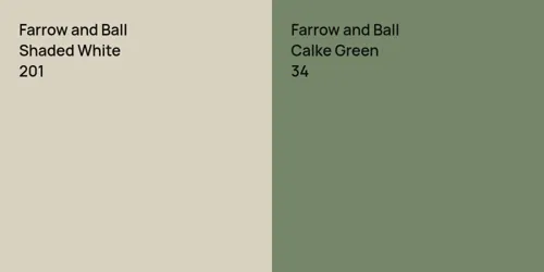 201 Shaded White vs 34 Calke Green