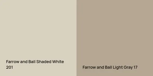 201 Shaded White vs 17 Light Gray