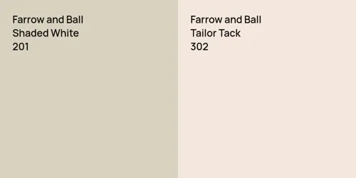 201 Shaded White vs 302 Tailor Tack