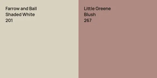 201 Shaded White vs 267 Blush