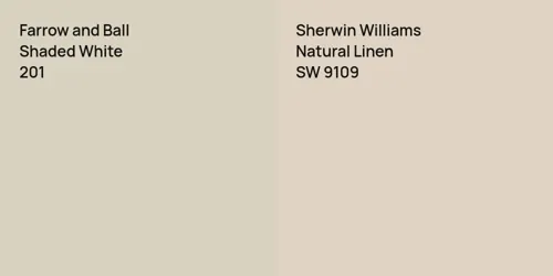 201 Shaded White vs SW 9109 Natural Linen