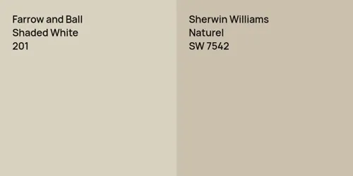 201 Shaded White vs SW 7542 Naturel