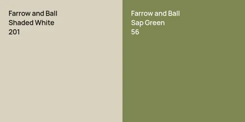 201 Shaded White vs 56 Sap Green