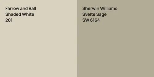 201 Shaded White vs SW 6164 Svelte Sage