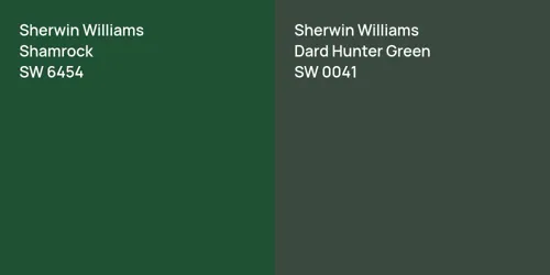 SW 6454 Shamrock vs SW 0041 Dard Hunter Green